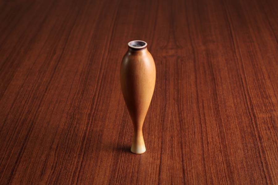 ベルント・フリーベリ ミニチュア花瓶（黄茶） 1949(S)/ Berndt Friberg Miniature Brown Vase #1